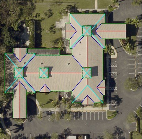 Example of a documented roof measurement report